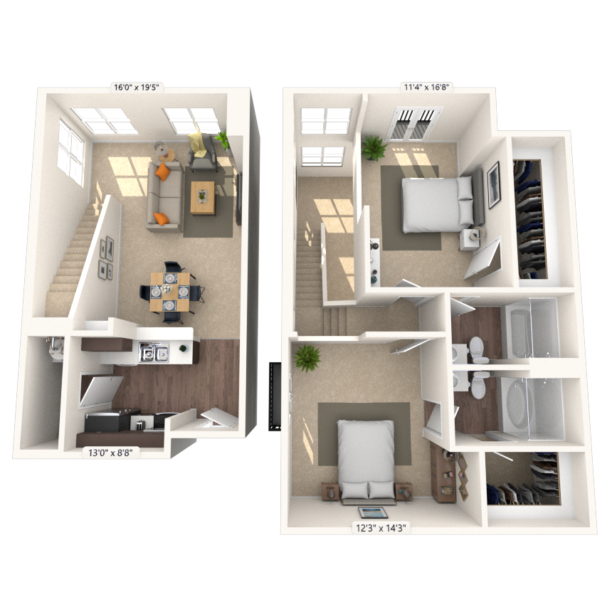 Floorplan image of unit 3225